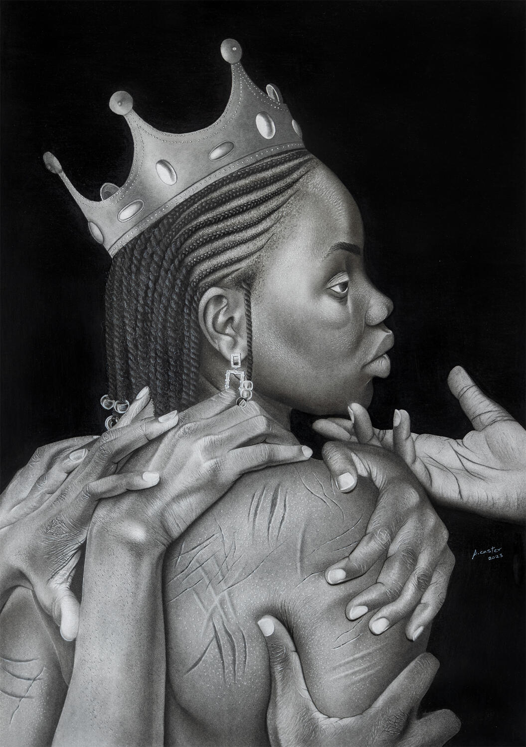 AYABA (Charcoal &amp; Graphite on Paper)