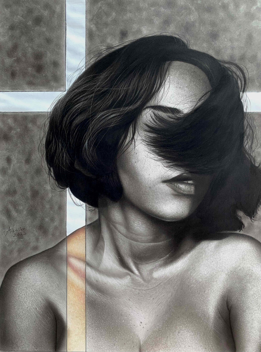 FEEL (Charcoal, Graphite & Pastel on Paper)