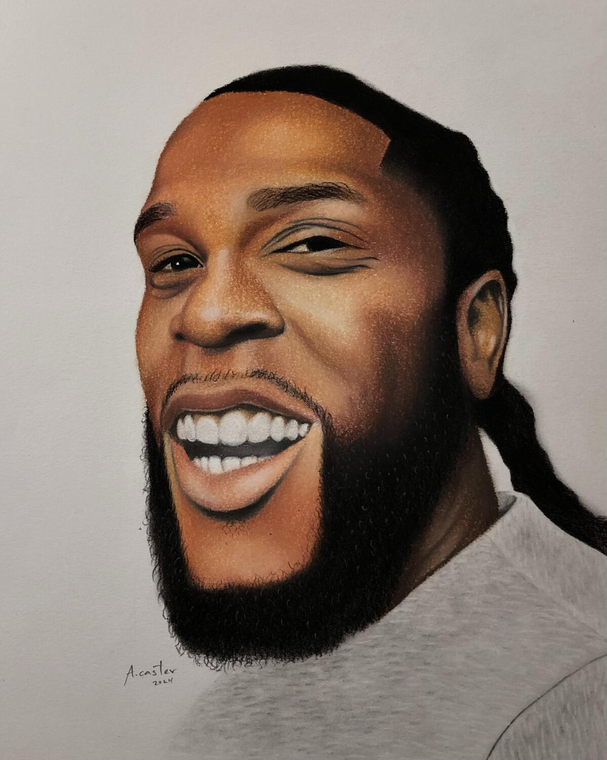 BURNA BOY (Pastel on Paper)